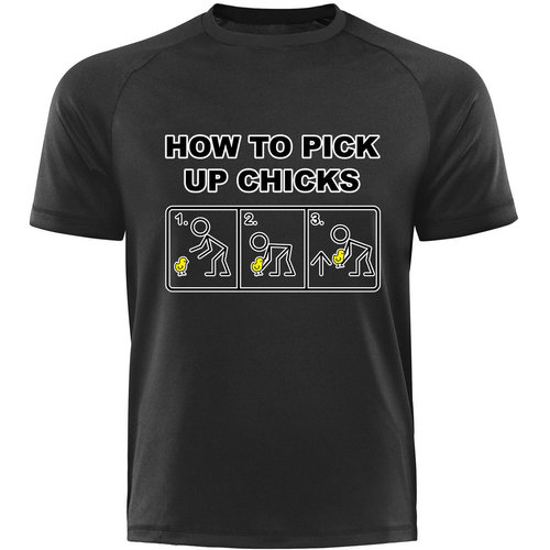 Männershirt-HOW TO PICK UP CHICKS (Wie man Frauen aufreisst)
