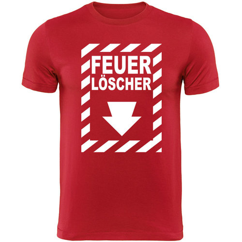 Männershirt-FEUERLÖSCHER, rot