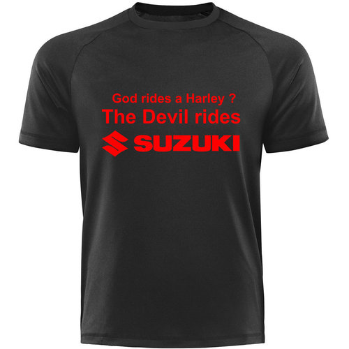 Männershirt-SUZUKI-THE DEVIL RIDES SUZUKI