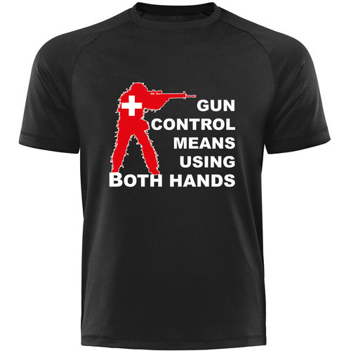Männershirt-GUN CONTROL MEANS USING BOTH HANDS