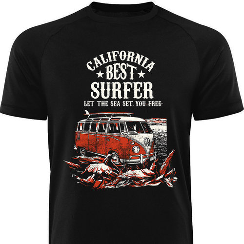 Männershirt-VW-CALIFORNIA BEST SURFER