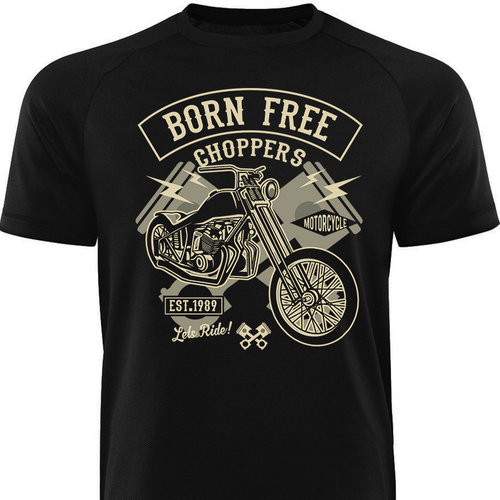Männershirt-BORN FREE CHOPPERS