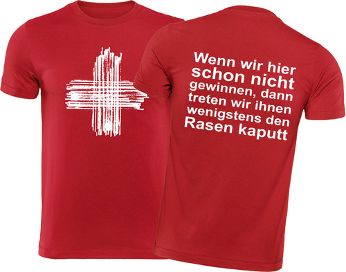 Männershirt-WENN WIR HIER NICHT GEWINNEN..., rot/weiss