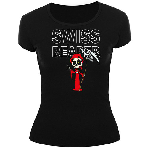 Frauenshirt-SWISS REAPER mit Beschriftung