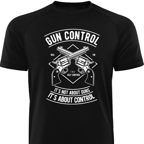 Männershirt-REVOLVER-GUN CONTROL