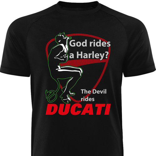 Männershirt-DUCATI-The Devil rides Ducati