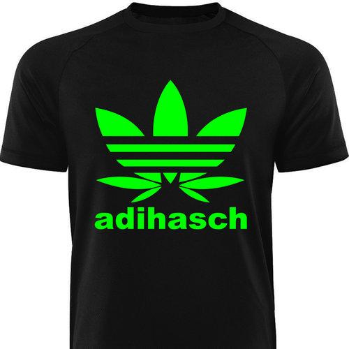 Männershirt-ADIHASCH, schwarz/grün