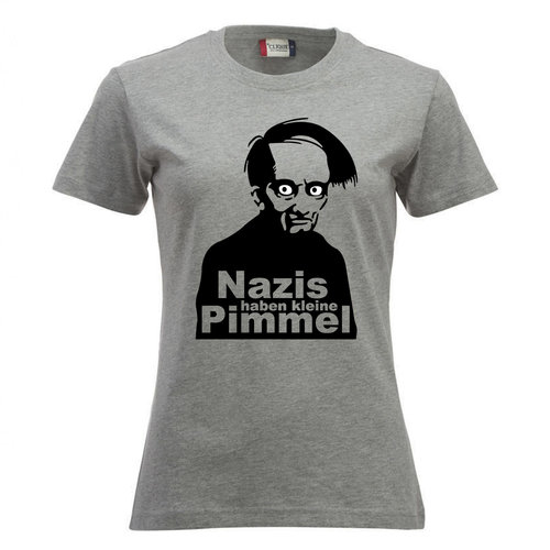Frauenshirt - NAZIS HABEN KLEINE PIMMEL , grau gemasert