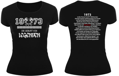 1973 - Die Geburt von Legenden, mit Deinem Namen, Frauenshirt