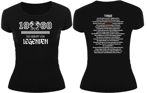 1960 - Die Geburt von Legenden, mit Deinem Namen, Frauenshirt