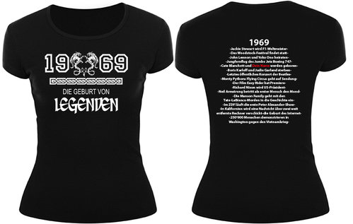 1969 - Die Geburt von Legenden, mit Deinem Namen, Frauenshirt
