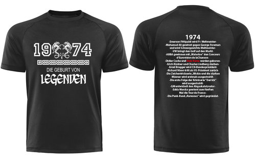 1974 - Die Geburt von Legenden, mit Deinem Namen, Männershirt