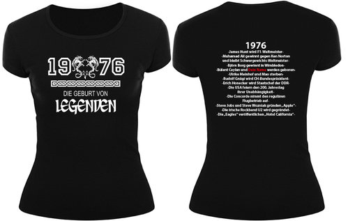 1976 - Die Geburt von Legenden, mit Deinem Namen, Frauenshirt