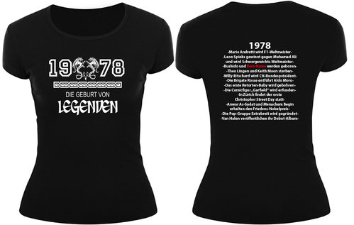 1978 - Die Geburt von Legenden, mit Deinem Namen, Frauenshirt