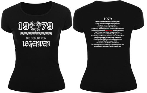1979 - Die Geburt von Legenden, mit Deinem Namen, Frauenshirt