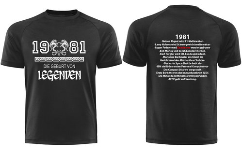 1981 - Die Geburt von Legenden, mit Deinem Namen, Männershirt