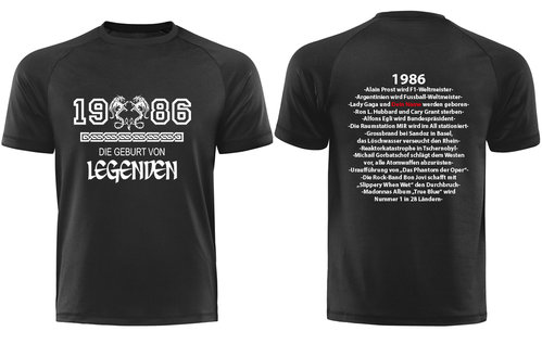 1986 - Die Geburt von Legenden, mit Deinem Namen, Männershirt