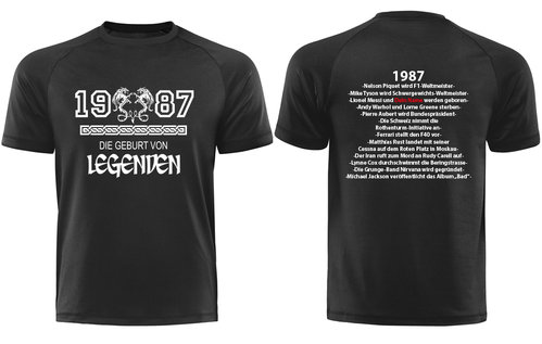 1987 - Die Geburt von Legenden, mit Deinem Namen, Männershirt
