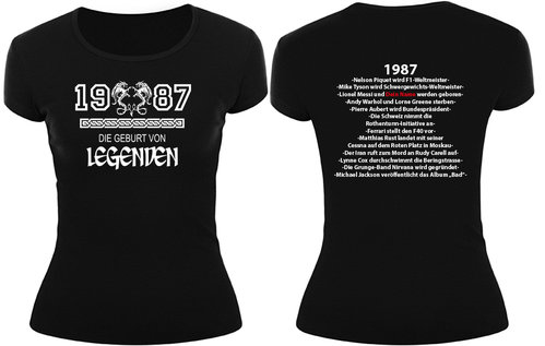 1987 - Die Geburt von Legenden, mit Deinem Namen, Frauenshirt