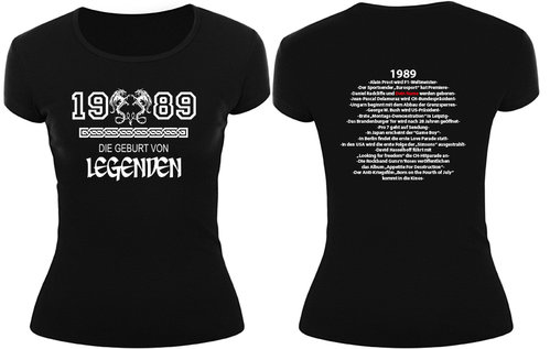 1989 - Die Geburt von Legenden, mit Deinem Namen, Frauenshirt